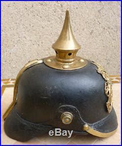 Casque A Pointe Bavarois Reserviste Modele Re Guerre Mondiale