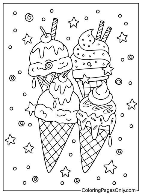 Colecci N De Helados Kawaii Dibujos Para Colorear Imprimir Gratis