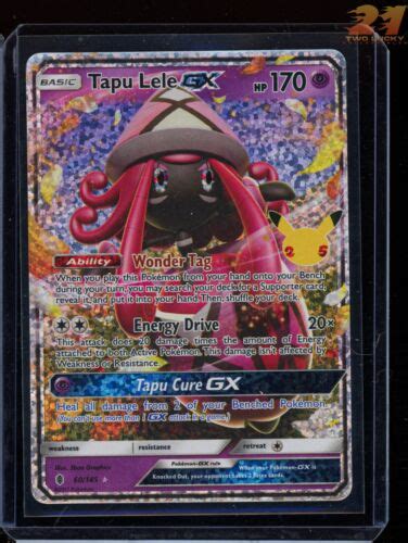 2021 Pokemon Celebrations 60 Tapu Lele Gx Full Art Holo Rare Ebay