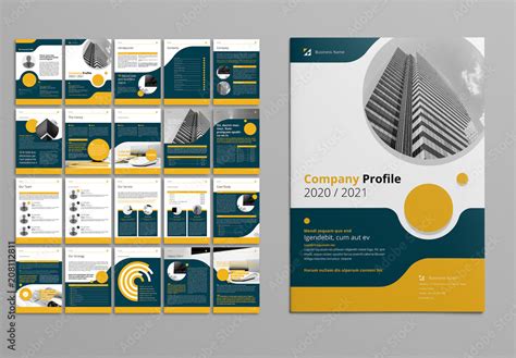 Business Proposal Layout With Yellow And Gray Accents Stock Template