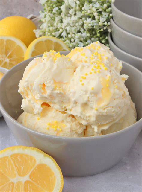 Lemon Curd Ice Cream No Churn The Baking Explorer