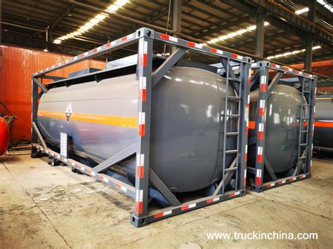 20feet Steel Lined PE ISO Container Tank For Hydrochloric Acid Sodium