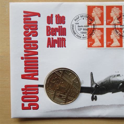 1999 Berlin Airlift 50th Anniversary Medal Cover First Day Cover Mercury