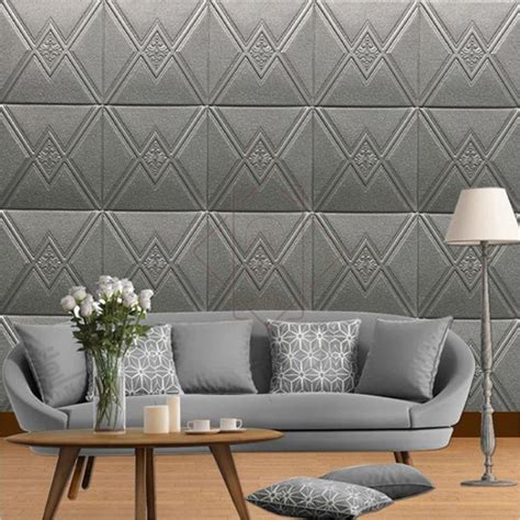 Jual Wallfoam Mv Grey D Wallpaper Dinding Foam Ukuran Cm X Cm X Mm