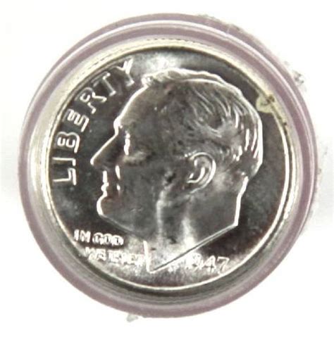 1947 Bu Roosevelt Dimes Roll Of 50