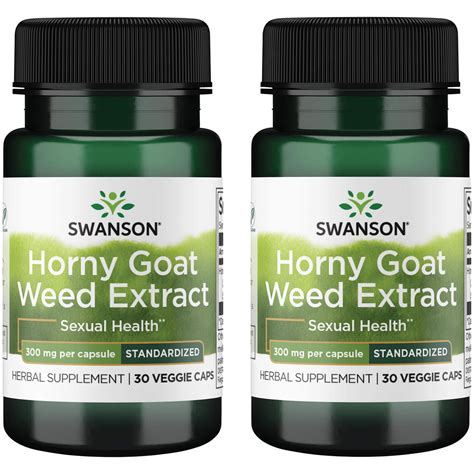 Swanson Horny Goat Weed Extract Standardized 300 Mg 30 Veg Caps 2