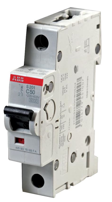 S201 C50 Abb Thermal Magnetic Circuit Breaker Miniature C Curve