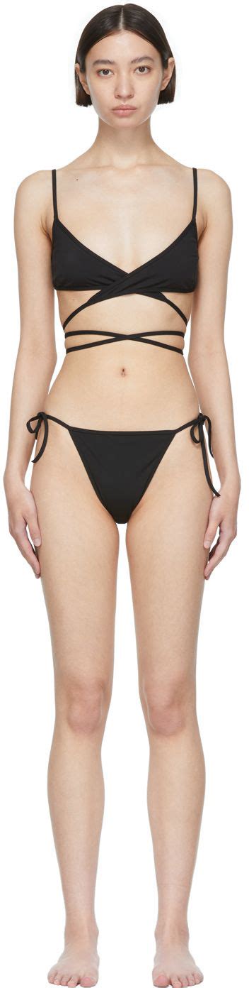 Balenciaga Black Nylon Bikini SSENSE UK