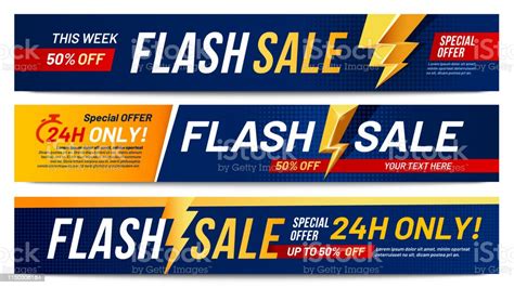 Spanduk Flash Sale Penjualan Penawaran Kilat Hanya Sekarang Penawaran