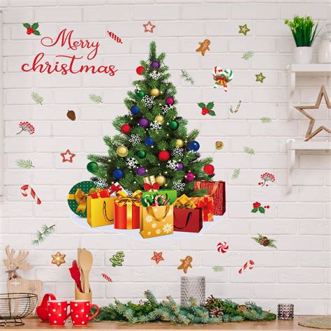 Amazon Large Christmas Tree Wall Decals Xmas Pine Tree Wall