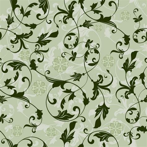 Green Floral Background Stock Vector Illustration Of Green