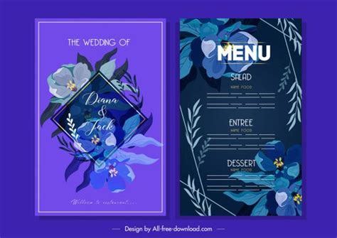 Steak House Menu Template Contrast Classical Handdrawn Vectors Images