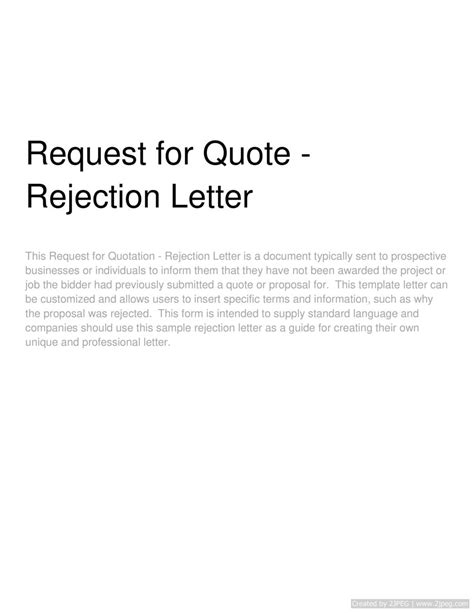 Quotation Rejection Letter Hot Sex Picture