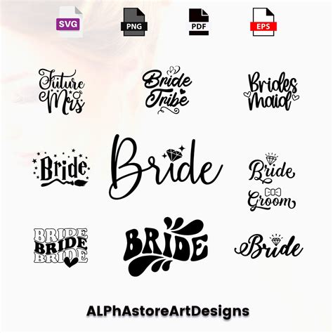 Bride Svg Clipart Cut File Bride To Be Bridal Shower Wedding Bridal