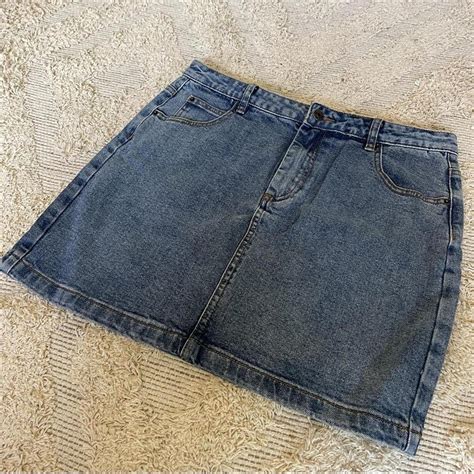 Repop Did Not Fit X Glassons Denim Mini Skirt Depop