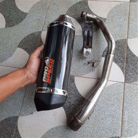 Jual Knalpot Prospeed Black Carbon Original Aerox Old Fullsystem