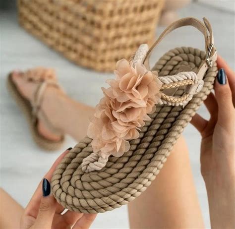 Handmade Rope Sandal Women Barefoot Sandals Braided Rope Flip Flops