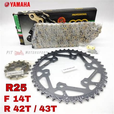 REGINA Yamaha R25 V1 V2 Sprocket Chain Kit Set Rantai Spoket Full Set