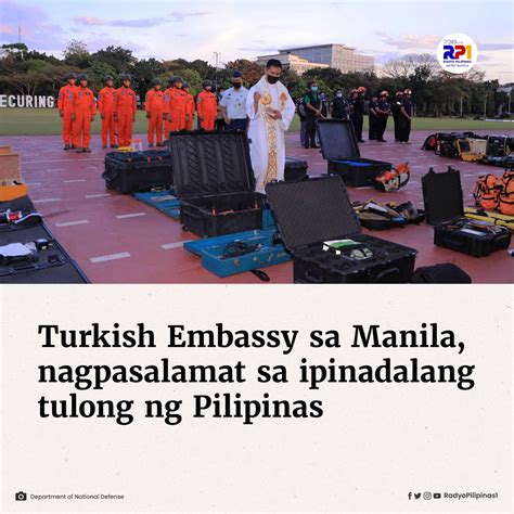 Radyo Pilipinas On Twitter Pahayag Ni Turkish Ambassador To The