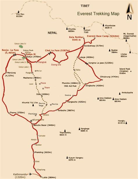 Everest Base Camp Trek Maps In Nepal Guide Of EBC Routes