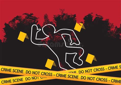 Crime Scene Danger Tapes Illustration Stock Vector Illustration Of