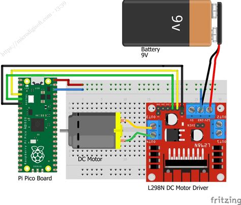 Control Dc Motor Using L298n H Bridge Raspberry Pi Pico