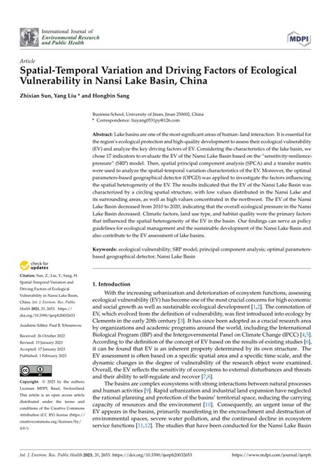 PDF Spatial Temporal Variation And Driving Factors Of Ecological