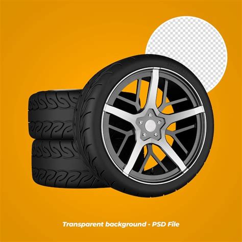 Premium PSD | 3d car wheels