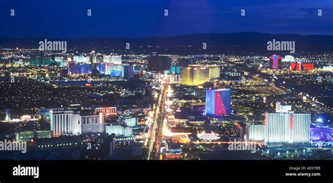 View of The Strip at night Las Vegas Nevada USA Stock Photo - Alamy