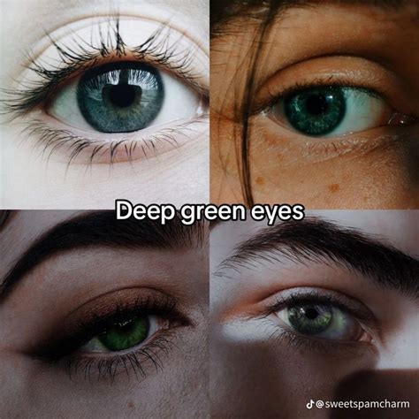 Deep Green Eyes Pretty Eyes Color Rare Eyes Aesthetic Eyes