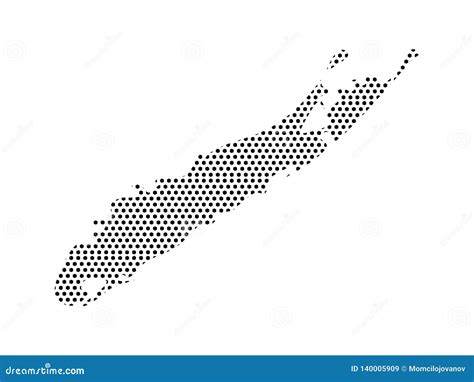 Mapa Del Modelo Punteado Del Estado De Los E E U U De Nyc Ilustraci N