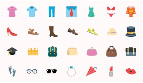 11200 Emoji Icon Set Clothes Stock Illustrations Royalty Free Vector