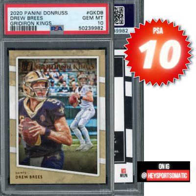 Panini Donruss Gridiron Kings Drew Brees Sp Insert Psa Gem