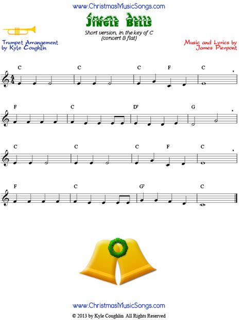 Jingle Bells For Trumpet Easy Version Free Sheet Music