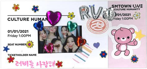 201228 Red Velvet Smtown Live ‘culture Humanity Ticket Red Velvet