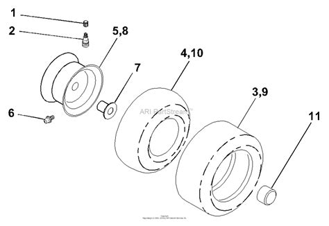 Husqvarna YTH 180 954140109A 1999 10 Parts Diagram For Wheels And Tires