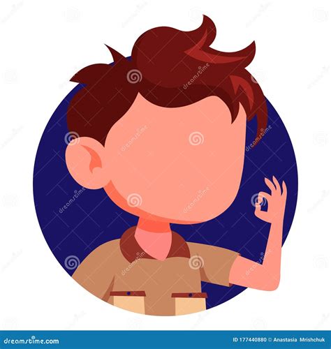 Boy Logo. Cartoon Flat. Vector Illustration Stock Illustration ...