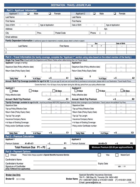 Fillable Online Destination Travel Leisure Plan Sbis Ca Fax Email