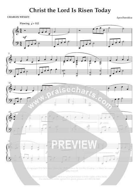 Christ The Lord Is Risen Today Instrumental Sheet Music Pdf Lifeway