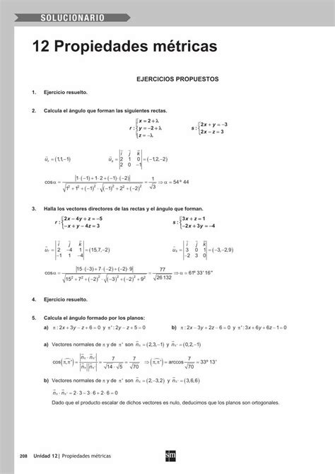 Pdf 12 Propiedades Métricas Rafanogalbachillerato2bach Mat2 16