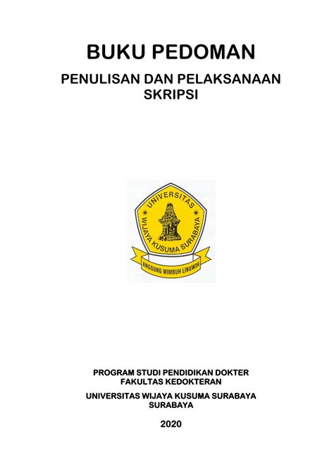 Pedoman Penulisan Dan Pelaksanaan Skripsi Andyka Sumariyanto