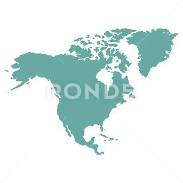 North America outline world map ~ Clip Art #126576231