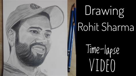 Drawing Rohit Sharma | Pencil sketch | time-lapse video | Time lapse ...