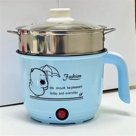 READY STOCK 18 CM Multifunctional Electrical Non Stick Hot Pot Steamer Lid Handle Student