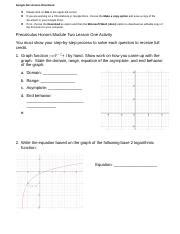 Precalculus Honors Module Two Lesson One Activity Docx Google Doc