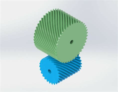 Stl File Piece Crossed Helical Gears Set Module D