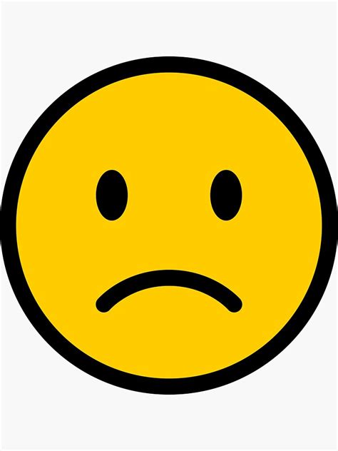 "Frown Emoji" Sticker for Sale by Feelklin | Redbubble