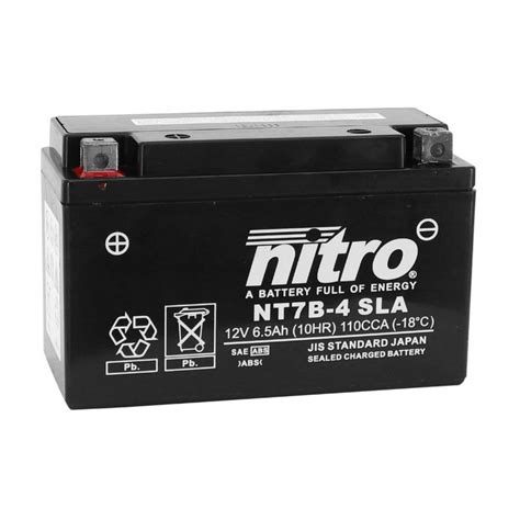 Batterie V Ah Nt B Nitro Sla Sans Entretien Prete A L Emploi