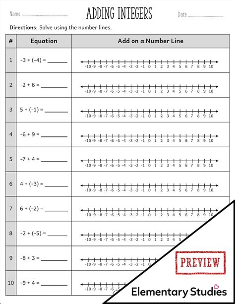 adding integers worksheets adding  subt  interactive