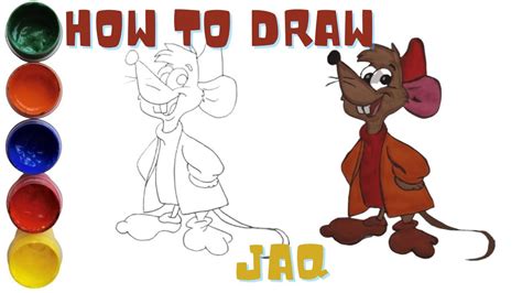 Learn How To Draw Jaq The Mouse From Cinderella In Just Minutes